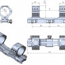 Крепление Vector Optics 34 mm X-ACCU ONE PIECE MEDIUM PICATINNY MOUNT (SCTM-60) - фото 9