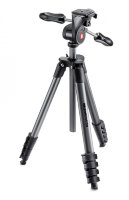 Штатив Manfrotto Compact Advanced , с встроенной 3D головой, чёрный (MKCOMPACTADV-BK) - миниатюра
