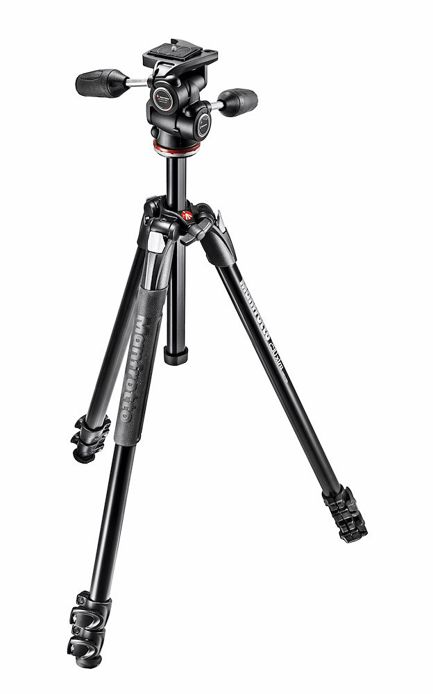 Штатив Manfrotto 290 Xtra с 3D головой MH804-3W, алюминий, чёрный (MK290XTA3-3W) - фото 1