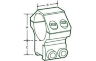 Кольца Leapers AccuShot 30мм, на призму 10-12 мм, высокие (RGPM-30H4) 2