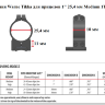 Крепления Warne Tikka для прицелов 1" 25,4 мм Medium (1TM) - фото 3